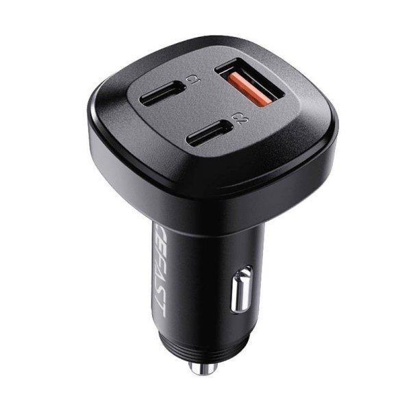 Autótöltő Acefast B3, 66W, 2x USB-C USB (fekete)