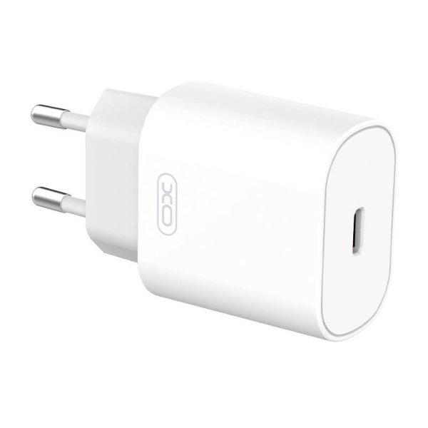 XO L91 fali töltő, USB-C, 25W USB-C Lightning kábelre (fehér)