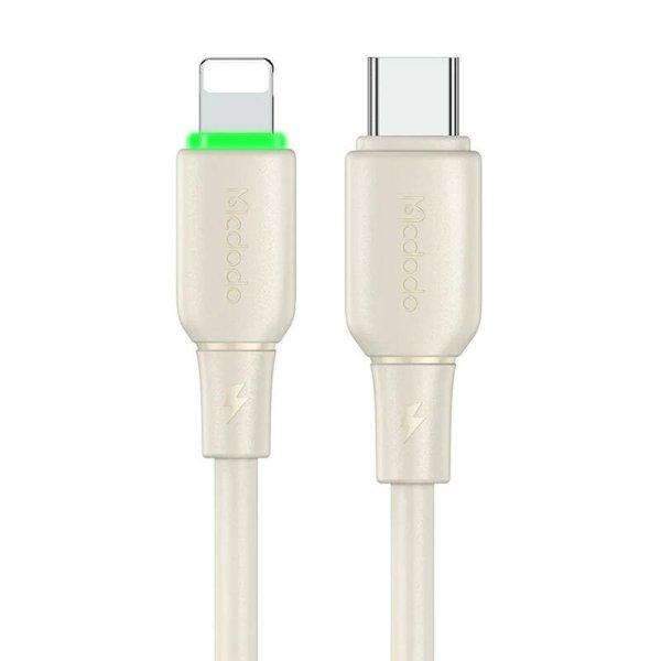 Kábel USB-C do Lightning Mcdodo CA-4760 LED világítással 1,2m (bézs)