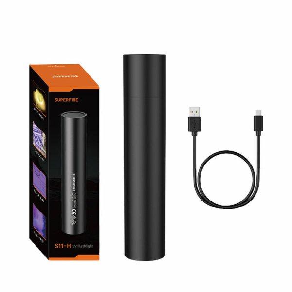 Superfire S11-H UV zseblámpa, 365NM, USB