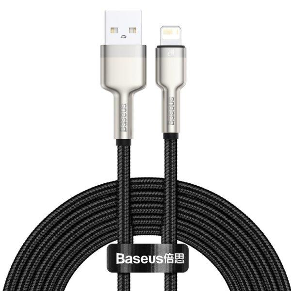 Baseus Cafule USB-világítás kábel, 2,4A, 2m (fekete)