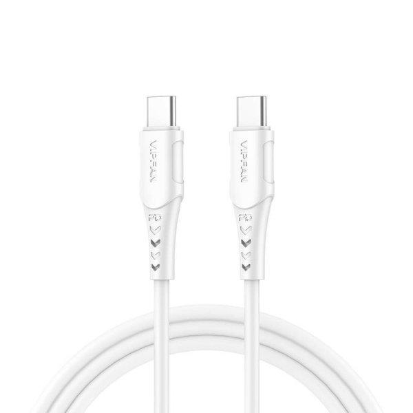 USB-C-USB-C kábel VFAN P05, 60W, PD, 2m (fehér)