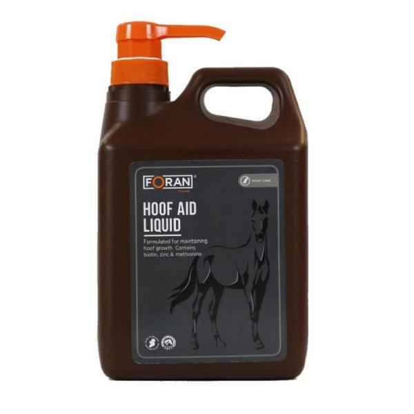 FORAN HOOF AID LIQUID, 1 L Biotinban gazdag pata erősítő folyadék napi
alkalmazás céljára.