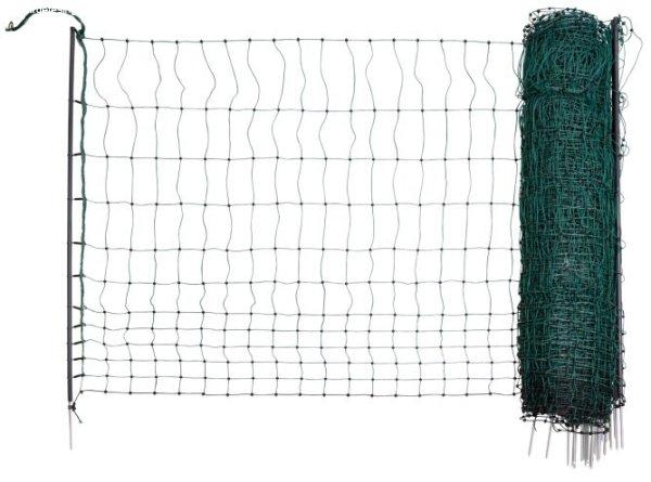 Premium Poultry net baromfiháló, elektromos, egy leszúrós, 50 m, 122 cm,
zöld