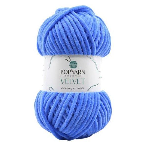 Popyarn Velvet zsenília fonal 100 g Kék 