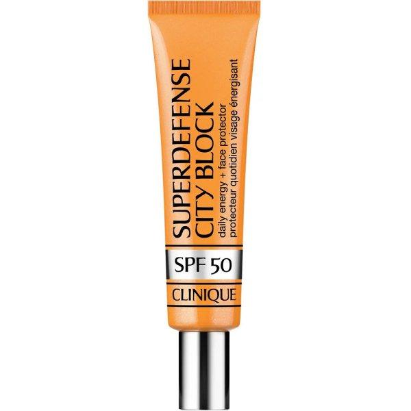 Clinique Bőrvédő fluid SPF 50 Superdefense City Block (Daily
Energy + Face Protector) 40 ml