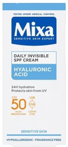 Mixa Nappali hidratáló arckrém SPF 50 (Daily Invisible SPF Cream)
50 ml