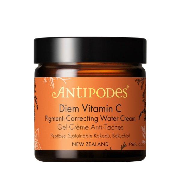 Antipodes Hidratáló krém az egyenetlen bőrtónus
korrigálására Diem Vitamin (Pigment-Correcting Water Cream) 60 ml