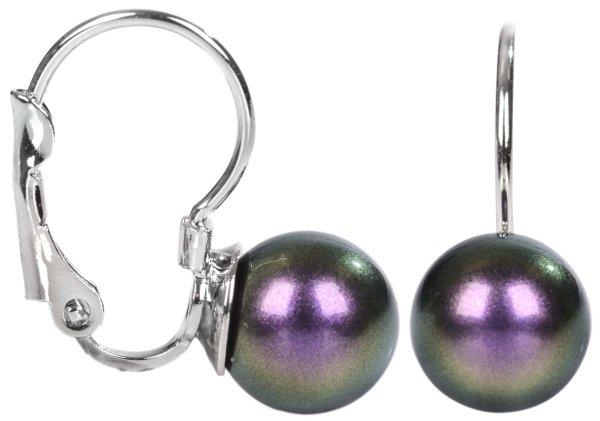 Levien Bájos fülbevaló Pearl Iridescent Purple