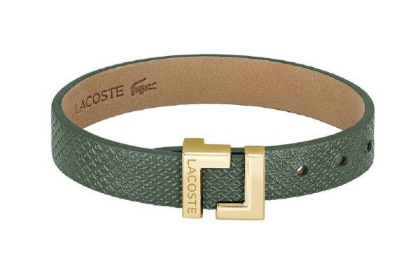 Lacoste Elegáns zöld bőr karkötő Lura 2040218