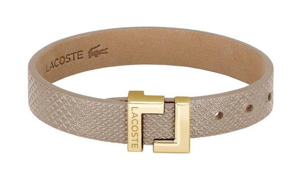 Lacoste Elegáns bézs bőr karkötő Lura 2040216