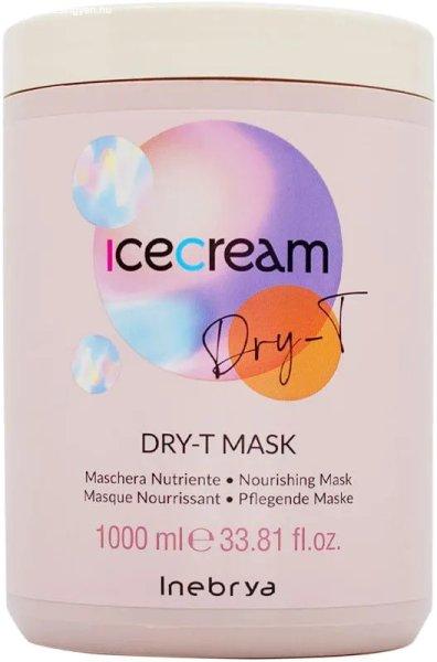 Inebrya Tápláló maszk száraz, kreppesedett és
kémiailag kezelt hajra Ice Cream (Dry-T Mask) 1000 ml