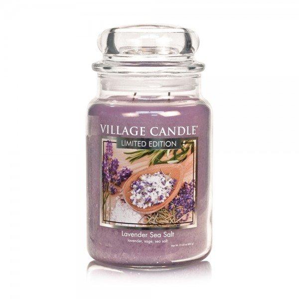 Village Candle Illatgyertya üvegben Levendula tengeri sóval (Lavender
Sea Salt) 602 g