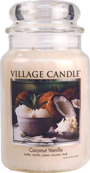 Village Candle Illatgyertya üvegben Kókusz & Vanília (Coconut &
Vanilla) 602 g