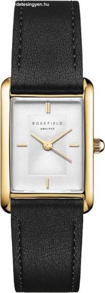 Rosefield Heirloom Modern White Dial Gold Black Leather HWBLG-H06