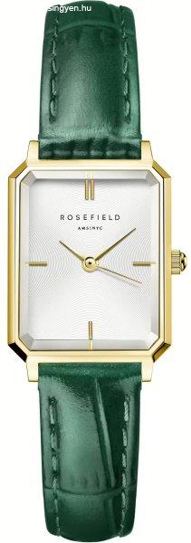 Rosefield Octagon XS White Emerald Leather Gold OWGLG-O86