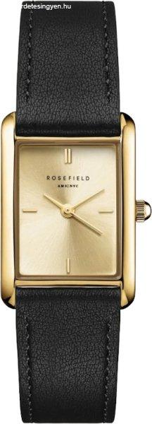 Rosefield Heirloom Modern Champagne Dial Gold Black Leather HCBLG-H07