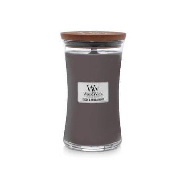 WoodWick Illatgyertya Suede & Sandalwood 609,5 g