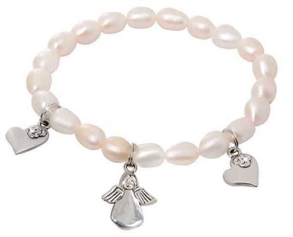 JwL Luxury Pearls Igazgyöngyből készült, gyengéd
karkötő medálokkal JL0419