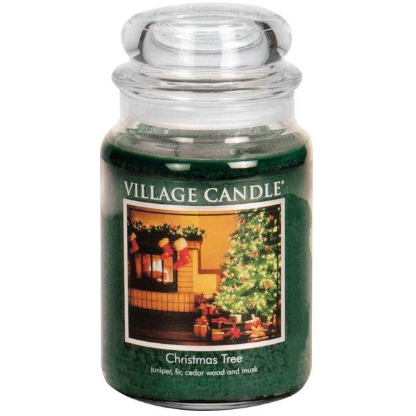 Village Candle Illatgyertya üveg mécsesben Christmas Tree 602 g