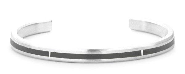 Rebel&Rose Nyitott tömör acél karkötő Bangle Brushed
Black RR-MB001-S 19 cm