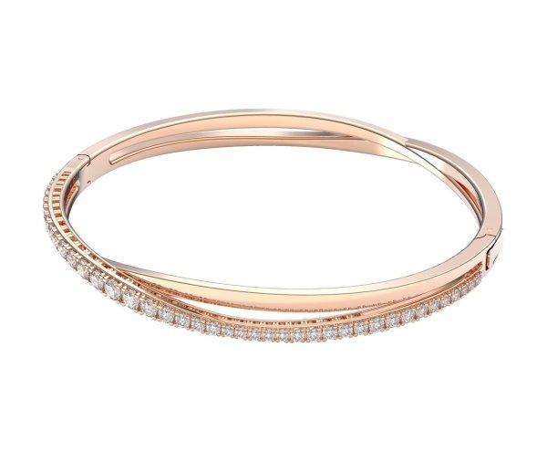 Swarovski Csillogó bronz karkötő Twist 5620552 5,8 x 5,2 cm