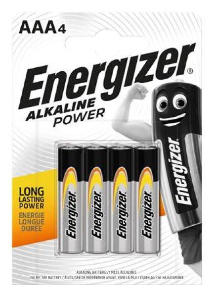 Elem, AAA mikro, 4 db, ENERGIZER "Alkaline Power"