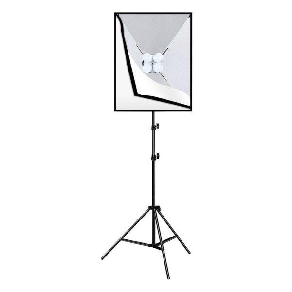 Puluz PU5071EU Stúdió készlet, LED softbox 50x70cm, állvány, LED izzók 4
db