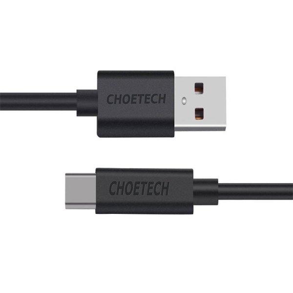 USB to USB-C cable Choetech AC0002, 1m (black)