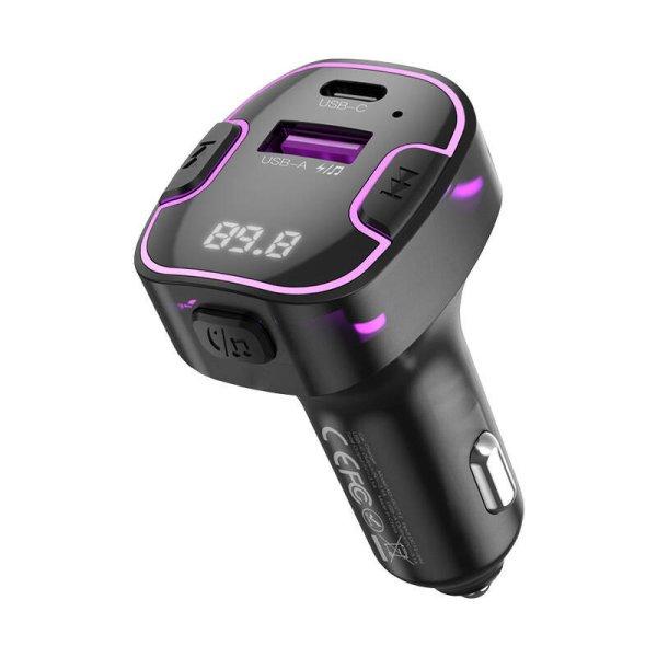 Autótöltő XO BCC12 Bluetooth MP3 5V3.1A 15W (fekete)