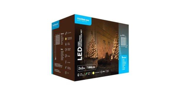 Modee Karácsonyi LED Fényfüzér Háló Adapteres C3003 (144LED/2m x 2m) warm