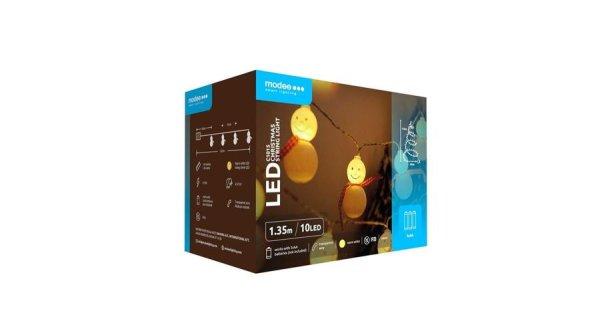 Modee Karácsonyi LED Füzér Plastic Elemes C1015 (10LED/1,35m/15cm) warm