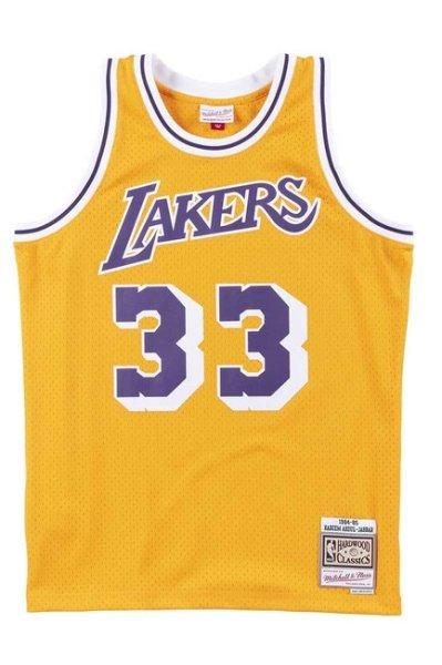 Mitchell & Ness Los Angeles Lakers #33 Kareem Abdul-Jabbar Swingman Jersey light
gold