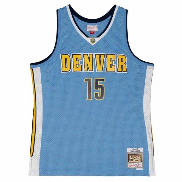 Mitchell & Ness Denver Nuggets #15 Nikola Jokic Swingman Road Jersey teal