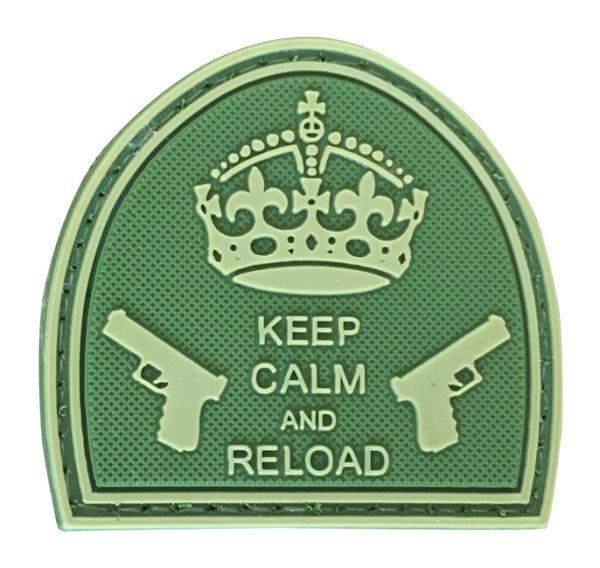 WARAGOD Tapasz 3D Keep Calm and Reload oliv 5cm