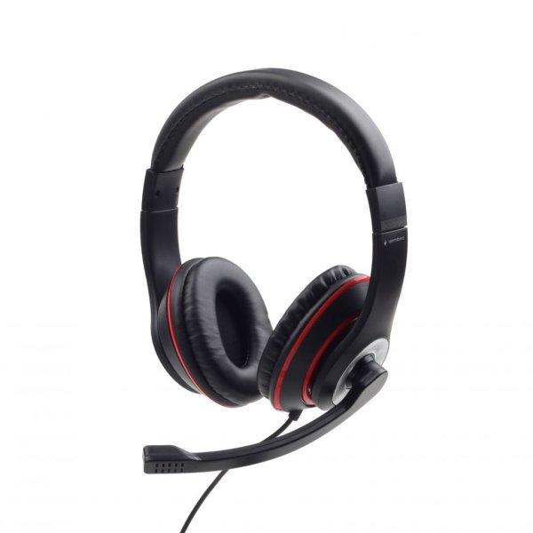 Gembird MHS-03-BKRD Stereo Headset Black/Red