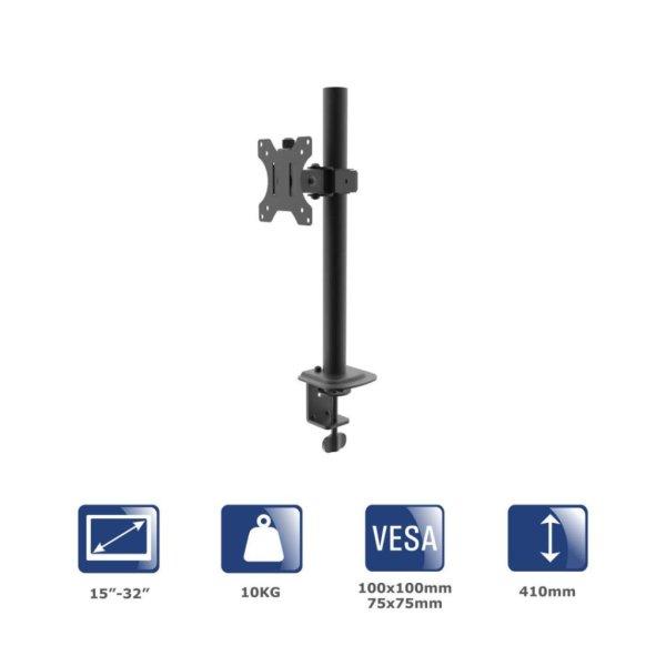 Akyga AK-MB-03 Single Monitor Arm Desk Mount 10kg VESA 75x75mm / 100x100mm
15-32"