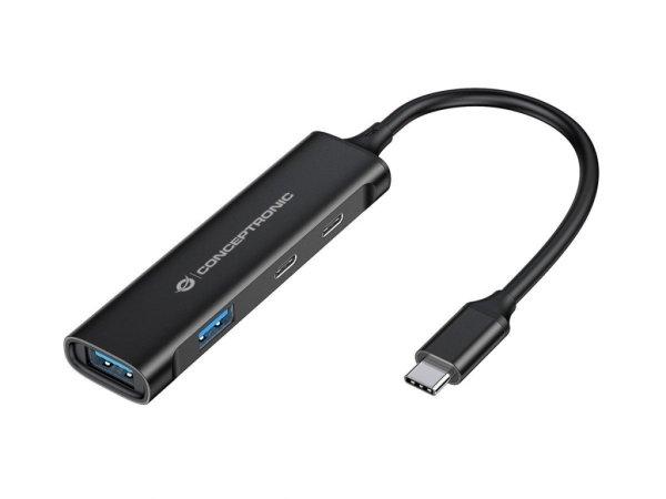 Conceptronic 4-Port USB-C HUB Black