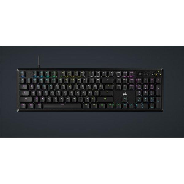 CORSAIR Vezetékes Billentyűzet Gaming, K70 CORE RGB, Mechanikus, MLX Red
switch, 104 gombos, US, fekete