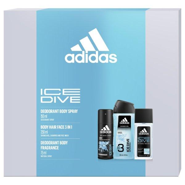 Adidas Ice Dive - dezodor permet 75 ml + tusfürdő 250 ml + dezodor
spray 150 ml