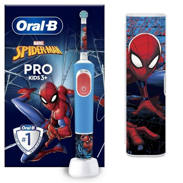 Oral B Elektromos fogkefe utazótokkal Vitality Pro Kids Spiderman