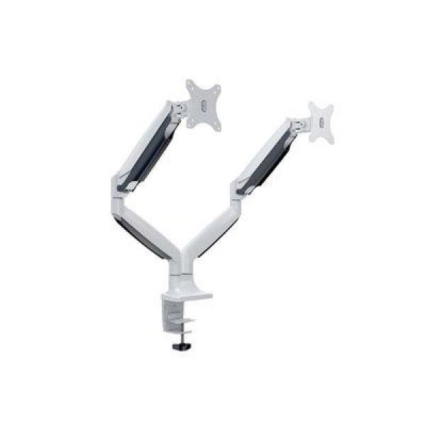 MULTIBRACKETS 2 karos asztali konzol, M Deskmount Gas Spring Dual White
(15-27", max.VESA: 100x100 mm, 9 kg)