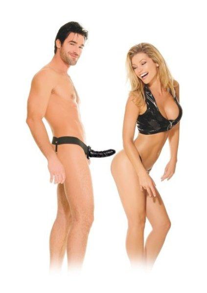 Hollow Strap-On - 6 Inch black