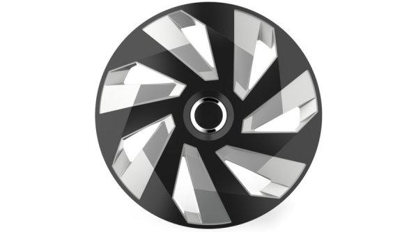 Dísztárcsa 14" Vector Ring Chrome Black & Silver (4 darabos garnitúra)