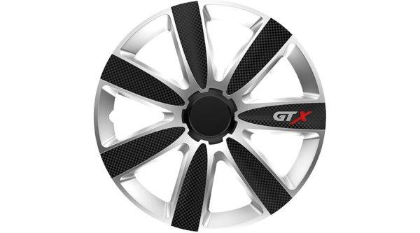 Dísztárcsa 14" GTX Carbon Black & Silver (4 darabos garnitúra)