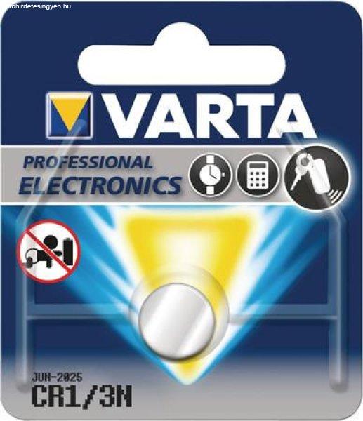 Gombelem, 3V, CR1/3N BL1, 1 db, lítium, VARTA "Professional"