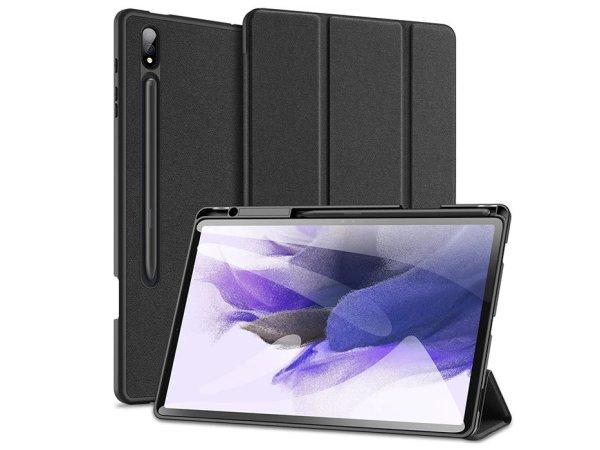 Samsung X810/X816B Galaxy Tab S9+ 12.4 tablet tok (Smart Case) on/off
funkcióval, Pencil tartóval - Dux Ducis Domo Series - fekete