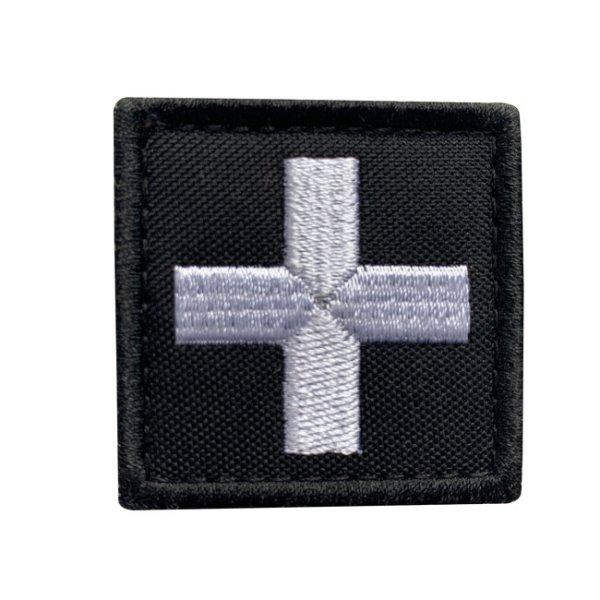 WARAGOD FELVARRÓ Embroidery Cross Medic Patch Black and White