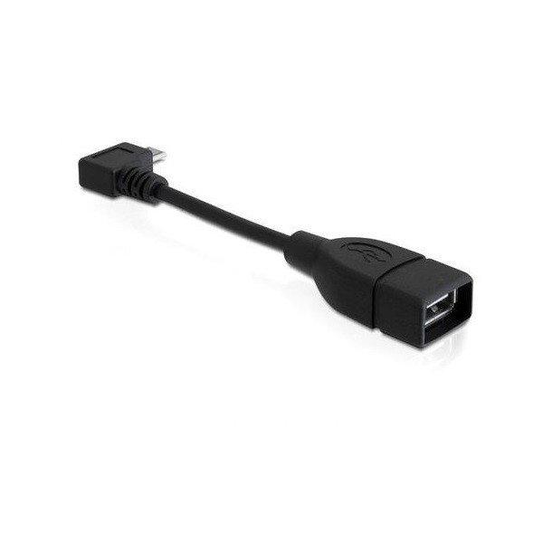 Delock Kábel - 83104 (USB Micro-B, forgatott > USB-A 2.0 OTG, apa/anya,
11cm)