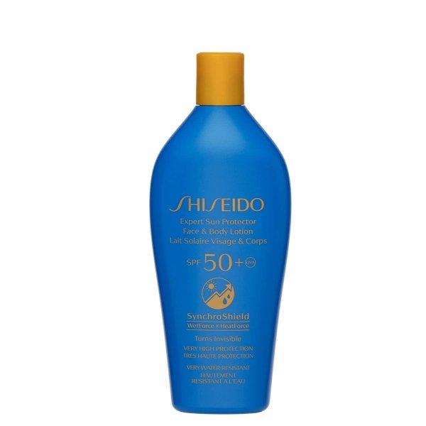 Shiseido SPF50+ (Expert Sun Protector Face & Body Lotion) 300 ml
vízálló napvédő tej arcra és a teljes
testfelületre